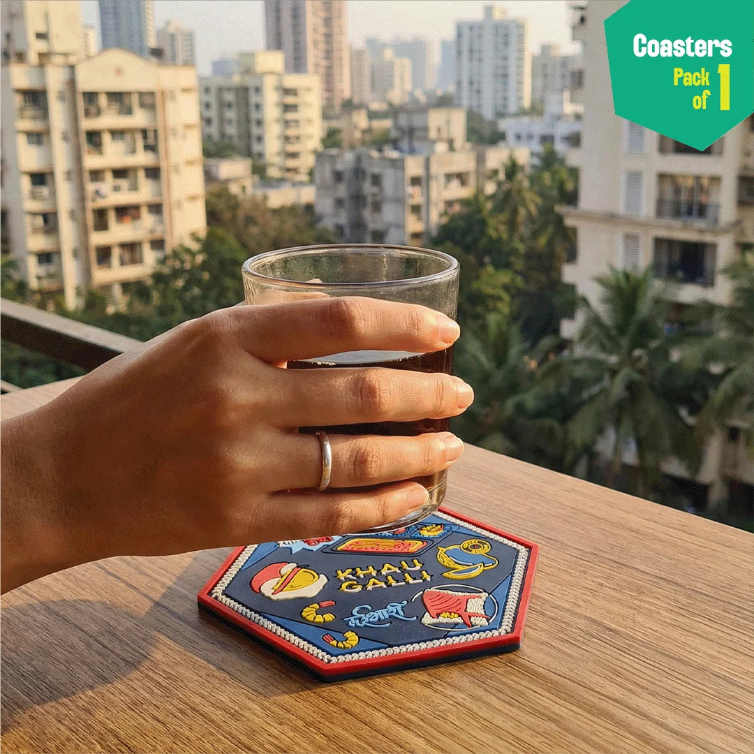 Khau Galli AF! Coasters, Pack of 1
