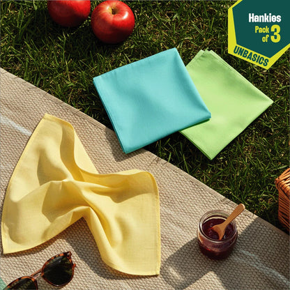 Sundowner! Unisex Hankies, 100% Organic Cotton, Pack of 3
