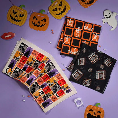 Trick Or Treat! Unisex Hankies, 100% Organic Cotton, Pack of 3