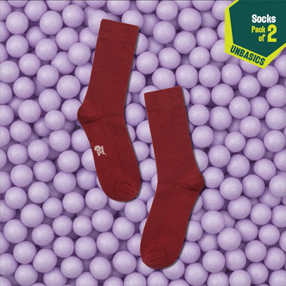 Berry Picking! Unisex Socks, 100% Organic Cotton, Crew Length, Pack of 2