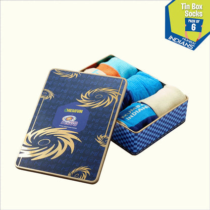 One Family! Tin Gift Box, Unisex Sports Socks, 100% Bamboo & Terry Made, Box of 6