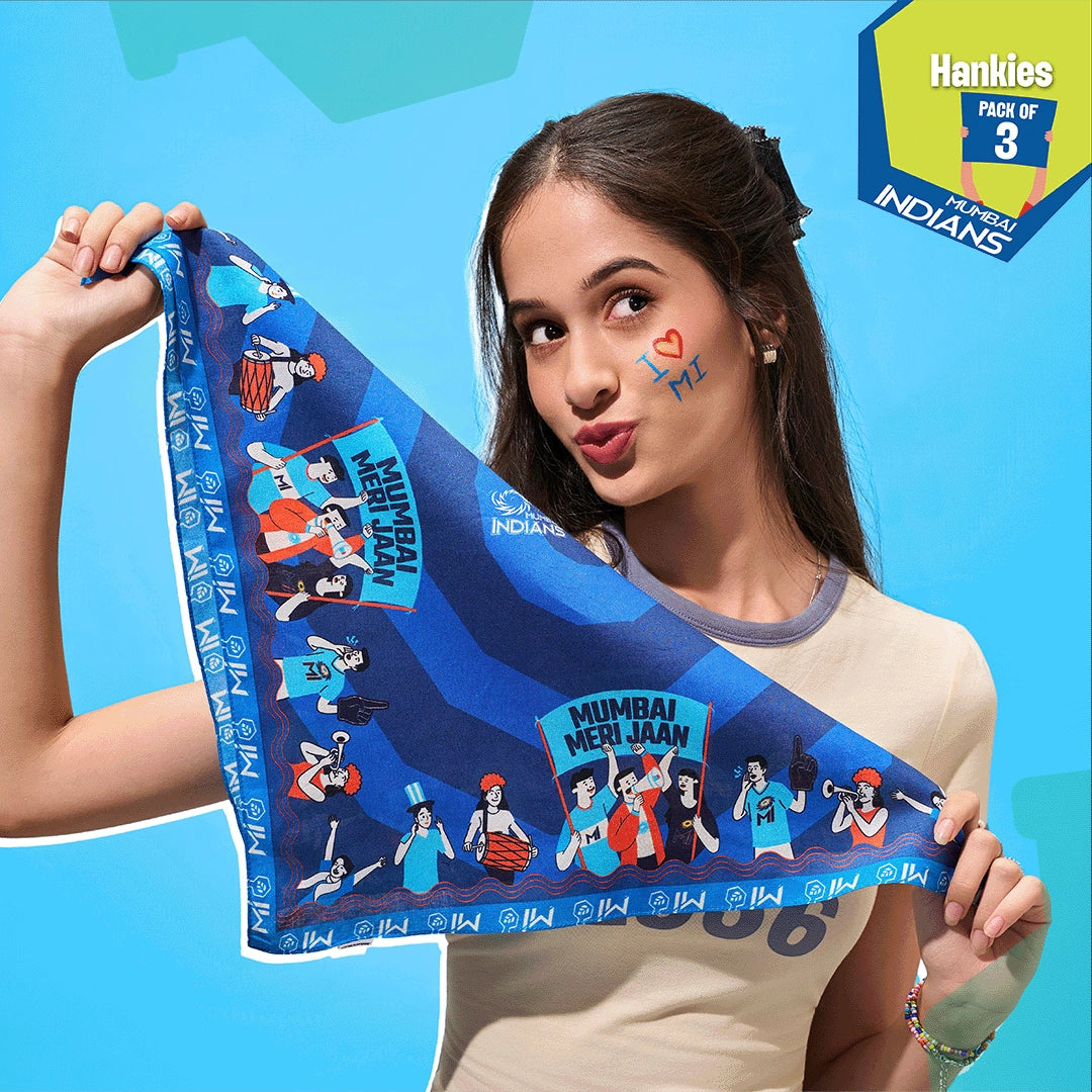Aamchi Paltan! 100% Organic Cotton, Unisex Hankies, Pack of 3