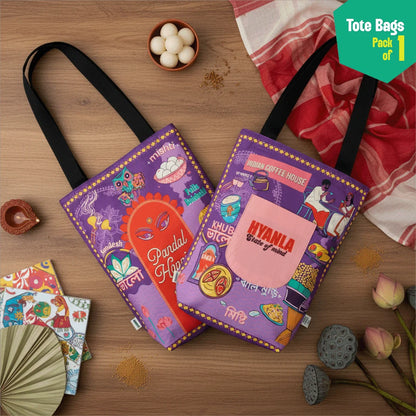 Pujo Mode Always! Canvas Tote Bag, 100% Organic Cotton, Pack of 1