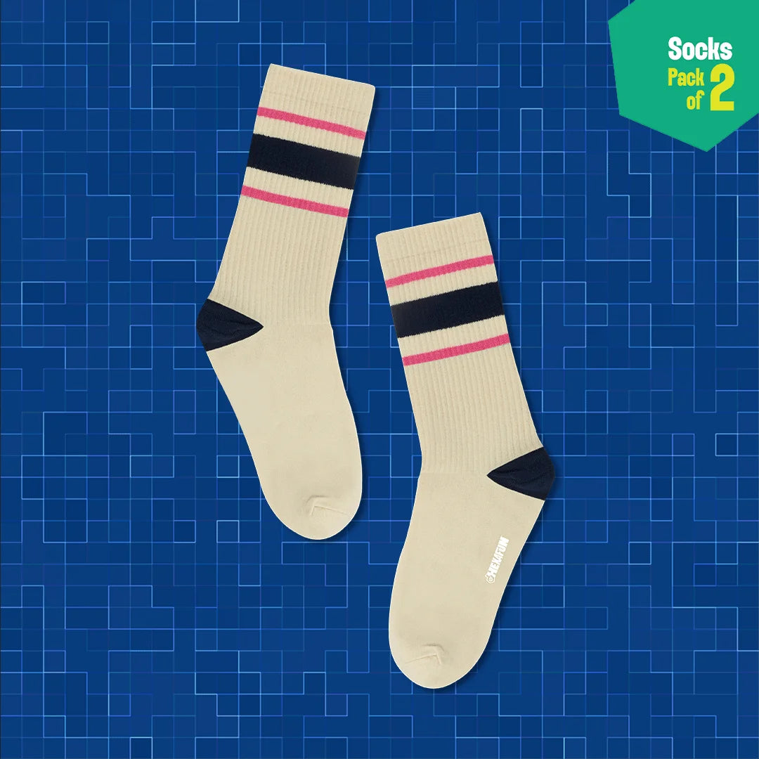 Classic Cool! Unisex Socks, 100% Bamboo, Crew Length, Pack of 2