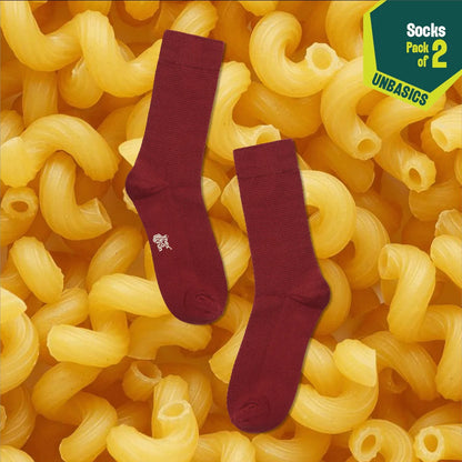 Solid Matters! Unisex Socks, 100% Organic Cotton, Crew Length, Pack of 2
