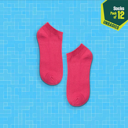 Badass Bold! Unisex Socks, 100% Organic Cotton, Ankle Length, Pack of 12
