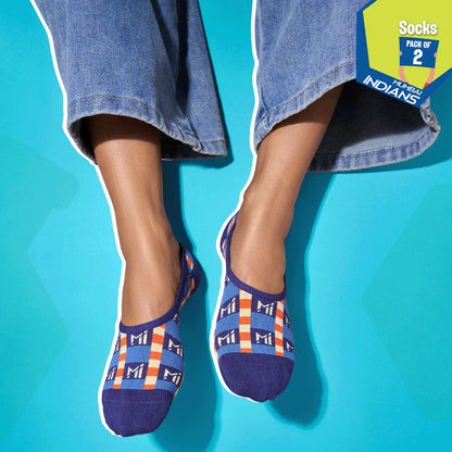 Blue Drip Loyal! Unisex Socks, 100% Bamboo, No Show, Pack of 2