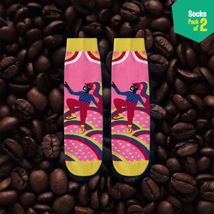 Bold & Proud! Unisex Socks, 100% Organic Cotton, Crew Length, Pack of 2