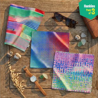System Crash! Unisex Hankies, 100% Organic Cotton, Pack of 3