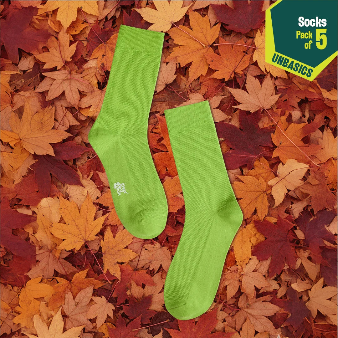 Sugar Crush! Unisex Socks, 100% Organic Cotton, Crew Length, Pack of 5