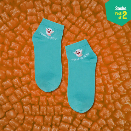 Tattletale! Unisex Socks, 100% Organic Cotton, High Ankle Length, Pack of 2