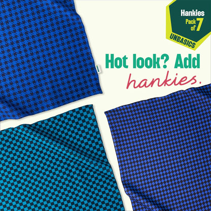 Boardroom Basics! Unisex Hankies, 100% Organic Cotton, Pack of 7
