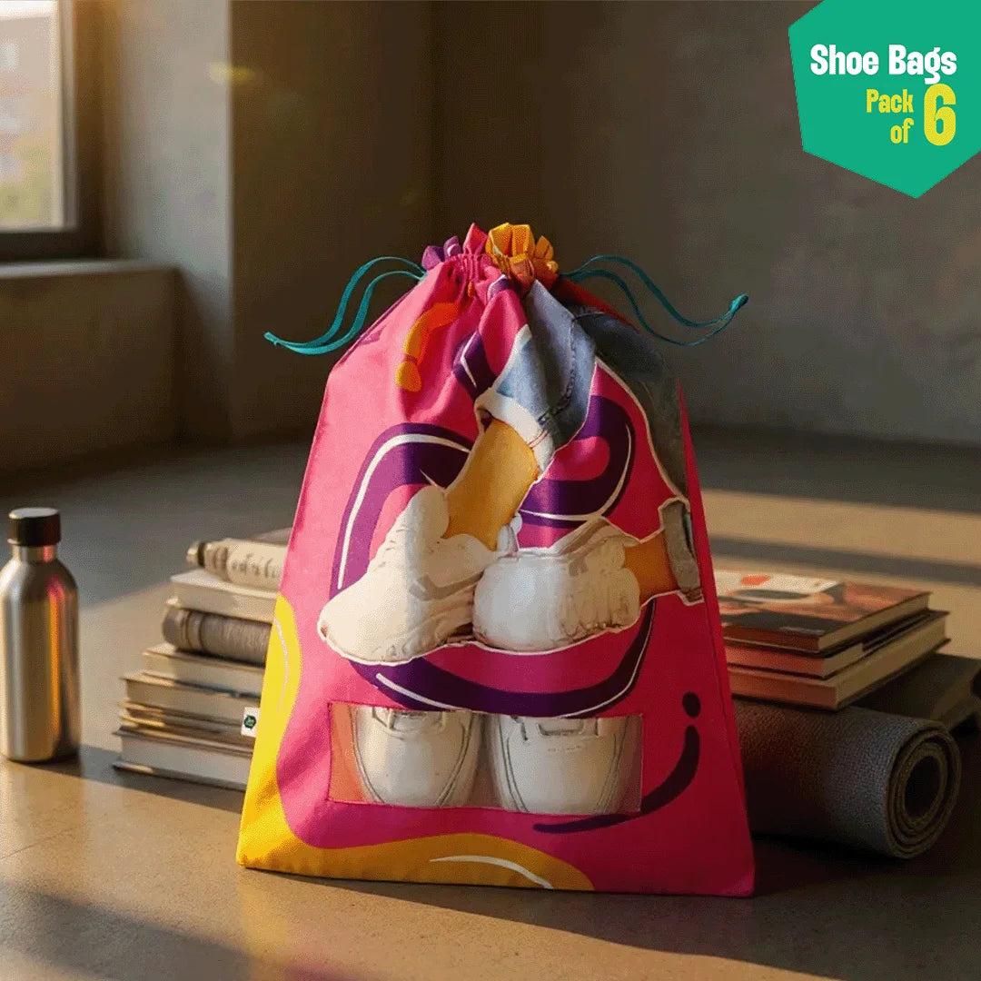 The Walking Company! Shoe Bags, 100% Organic Cotton, Pack of 6