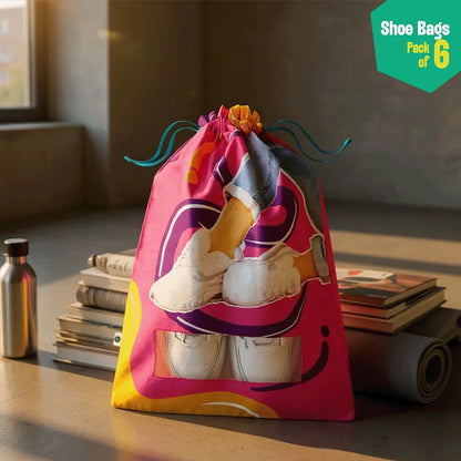 The Walking Company! Shoe Bags, 100% Organic Cotton, Pack of 6