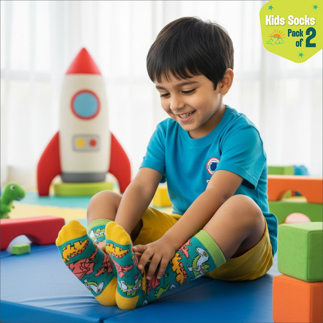 Dragon Tales! Unisex Kid's Socks, 100% Bamboo, Crew Length, Pack of 3