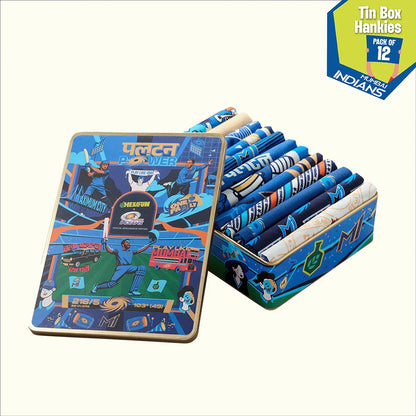 City Of Champions! Tin Gift Box, 12 Unisex Hankies, 100% Organic Cotton, Box of 12