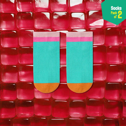 Paint The Town Orange! Unisex Socks, 100% Organic Cotton, Ankle Length, Pack of 2
