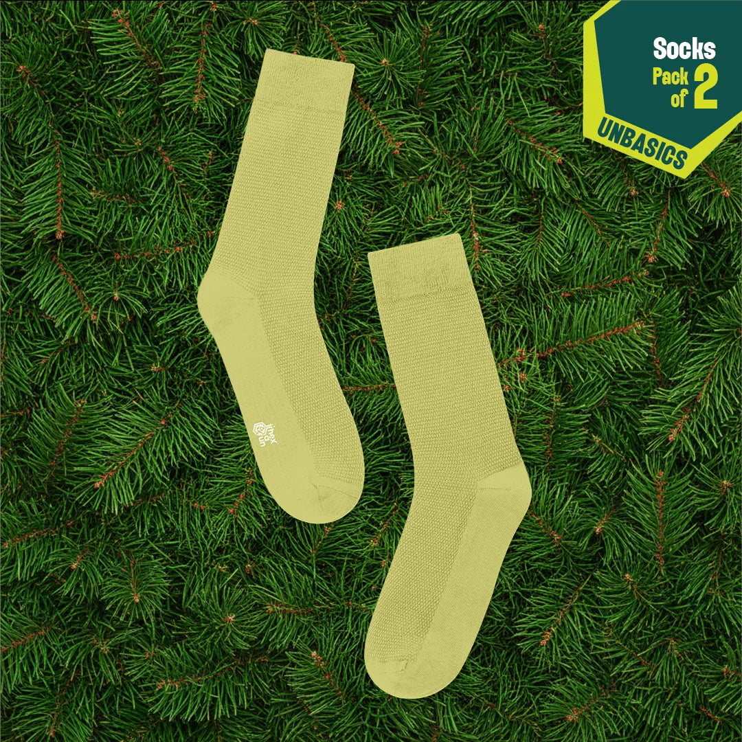 Flying Colors! Unisex Socks, 100% Organic Cotton, Crew Length, Pack of 2