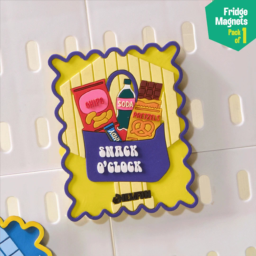 Snack O’ Clock! Fridge Magnets, Pack of 1