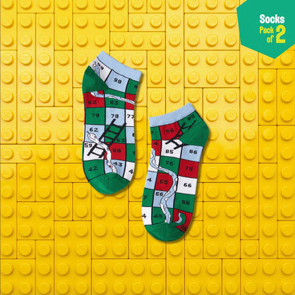 Game On! Unisex Socks, 100% Bamboo, Ankle Length, Pack of 2