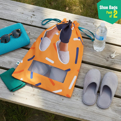 Toe-tally! Shoe Bags, 100% Organic Cotton, Pack of 2