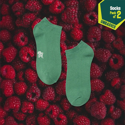 Greeni-fic! Unisex Socks, 100% Organic Cotton, Ankle Length, Pack of 2