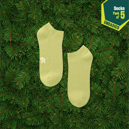 Lazy Maze! Unisex Socks, 100% Organic Cotton, Ankle Length, Pack of 5