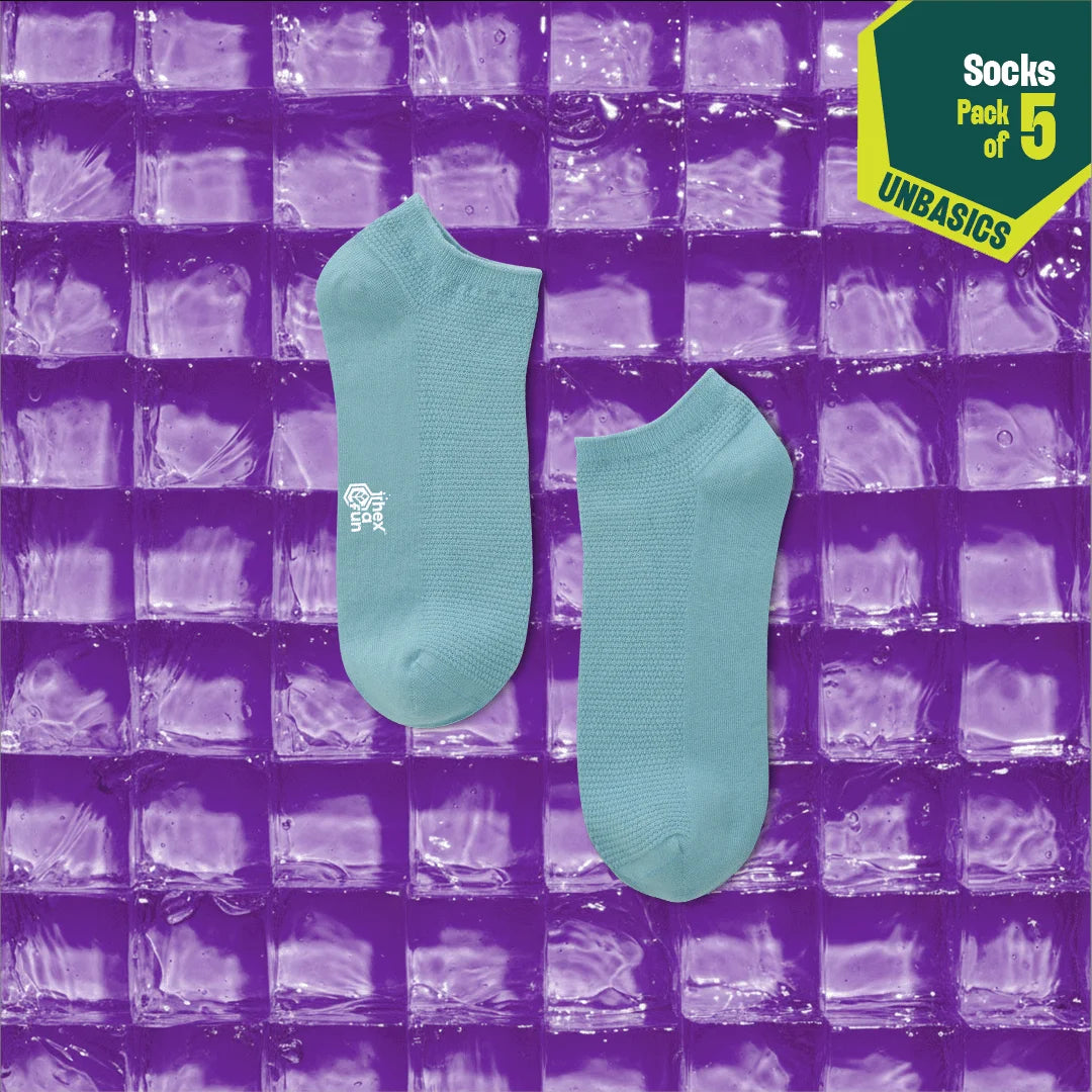 Color Me Cray! Unisex Socks, 100% Organic Cotton, Ankle Length, Pack of 5