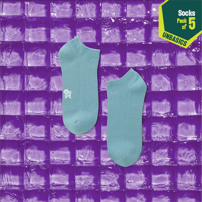 Color Me Cray! Unisex Socks, 100% Organic Cotton, Ankle Length, Pack of 5