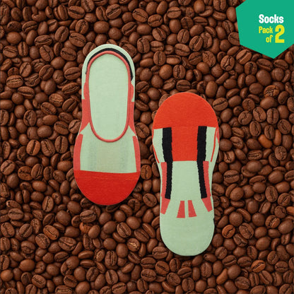 All Eyes On Toes! Unisex Socks, 100% Organic Cotton, No Show, Pack of