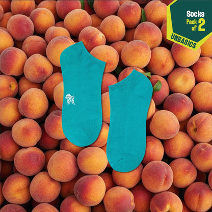 Feeling Blue! Unisex Socks, 100% Organic Cotton, Ankle Length, Pack of 2