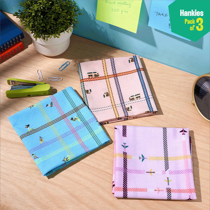 TBC! The Boss Collection! Unisex Hankies, 100% Organic Cotton, Pack of 3