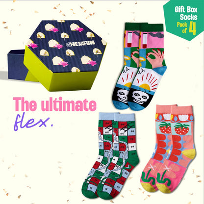 Bloomin��� Wild! Unisex Crew Length Socks, 100% Bamboo, Gift Bo