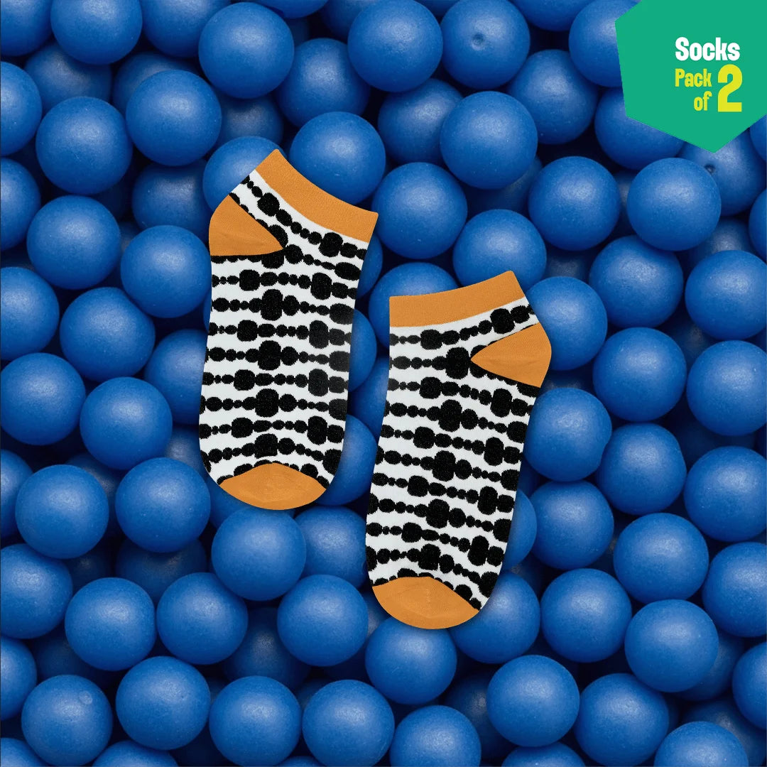 Shape-shift! Unisex Socks, 100% Bamboo, Ankle Length, Pack of 2