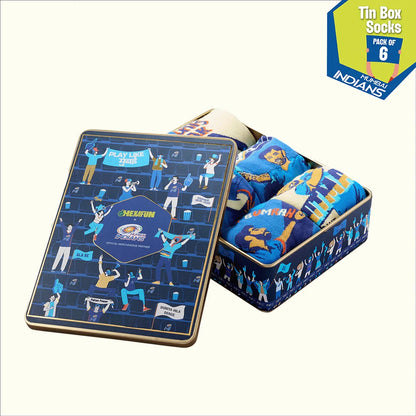 Paltan Cha Ghar! Tin Gift Box, 6 Unisex Ankle Length Socks, 100% Bamboo, Box of 6