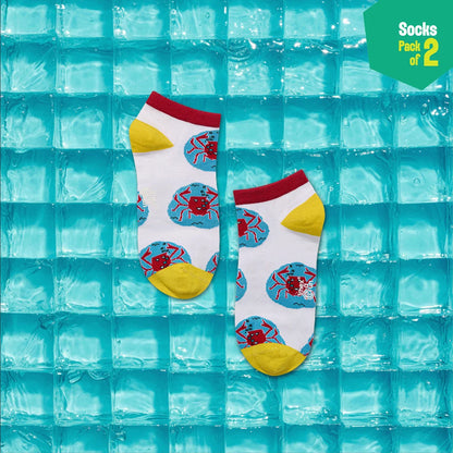 Life's A Beach! Unisex Socks, 100% Bamboo Made, Ankle Length, Pack of 2