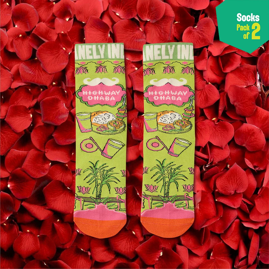 Balle Balle! Unisex Socks, 100% Bamboo Made, Crew Length, Pack of 2