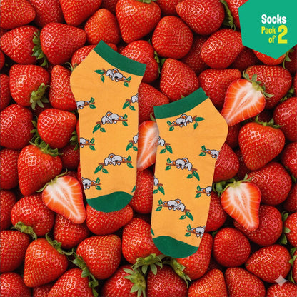 Chill Day! Unisex Socks, 100% Organic Cotton, Ankle Length, Pack of 2