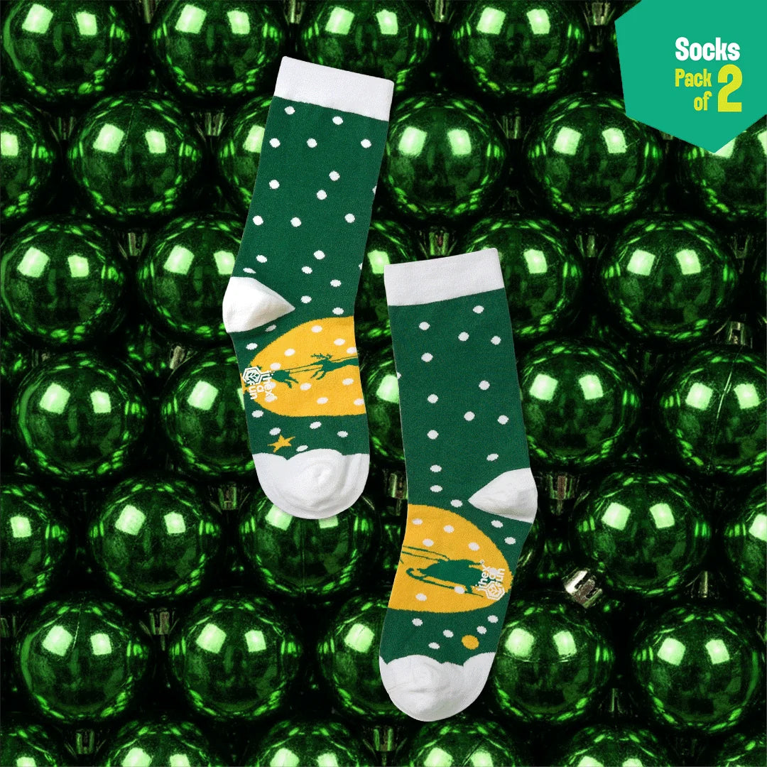 Sprinkling Joy! Unisex Socks, 100% Organic Cotton, Crew Length, Pack of 2