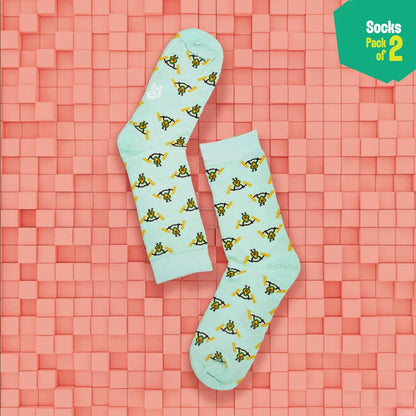 Foodgasm! Unisex Socks, 100% Organic Cotton, Crew Length, Pack of 2