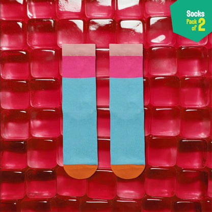 Paint The Town Orange! Unisex Socks, 100% Organic Cotton, Crew Length, Pack of 2