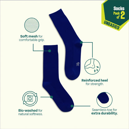 Midnight Mischief! Unisex Socks, 100% Organic Cotton, Crew Length, Pack of 2