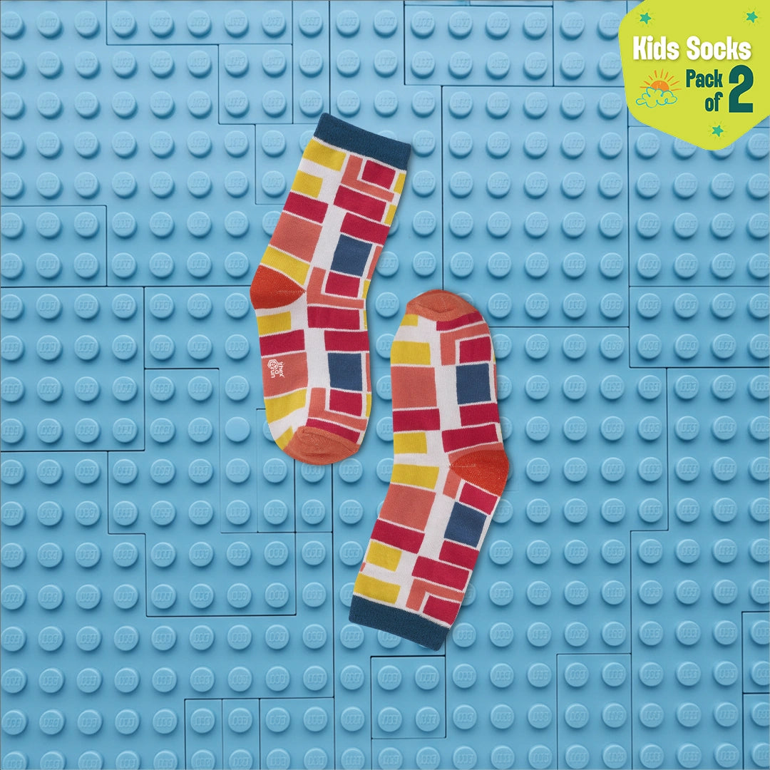 Wonderland! Unisex Kid's Socks, 100% Bamboo, Crew Length, Pack of 2