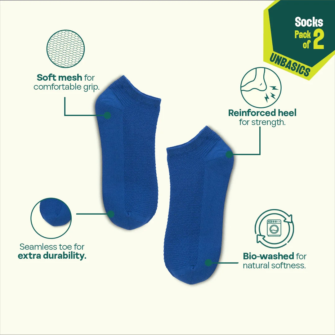 Berry Picking! Unisex Socks, 100% Organic Cotton, Ankle Length, Pack of 2