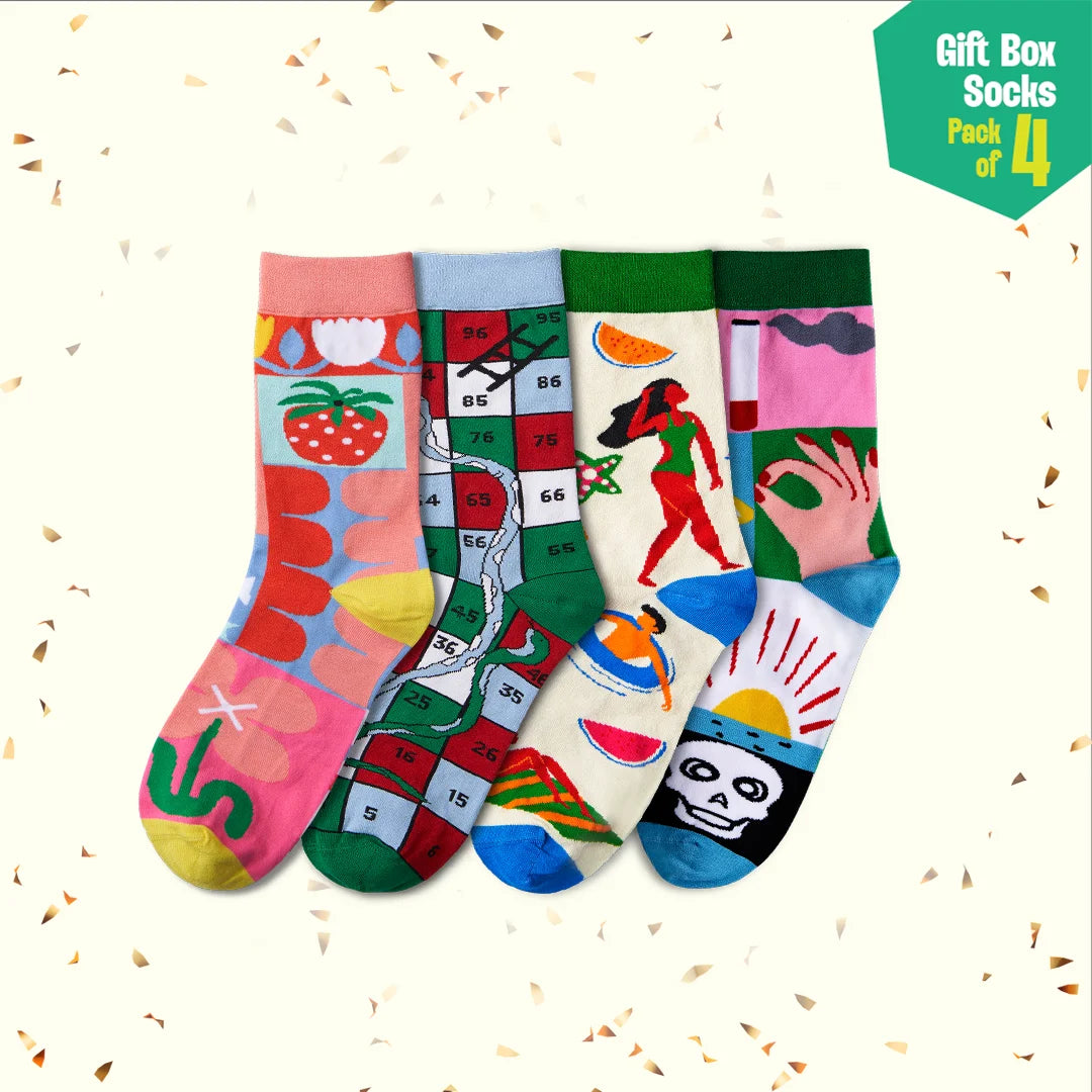Bloomin��� Wild! Unisex Crew Length Socks, 100% Bamboo, Gift Bo