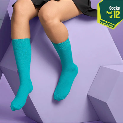 Badass Bold! Unisex Socks, 100% Organic Cotton, Crew Length, Pack of 12