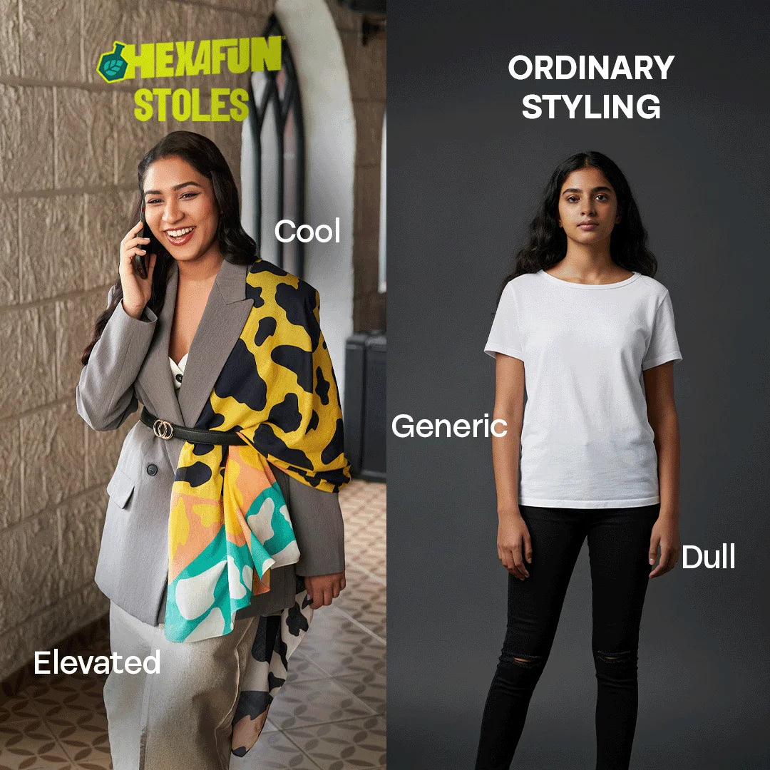 Abstract Got Talent! Women's Stole, 100% Organic Cotton, Pack of 1