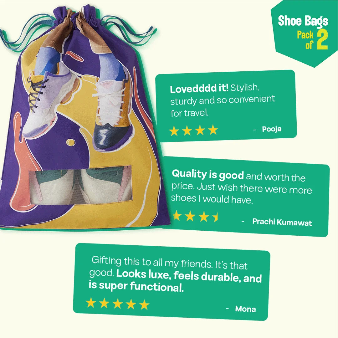 Walkie-Talkies! Shoe Bags, 100% Organic Cotton, Pack of 2