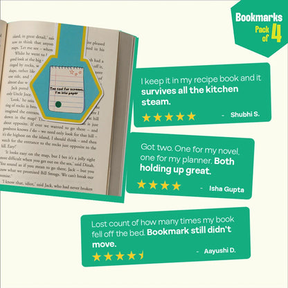 Bookworm AF! Bookmarks, Pack Of 4