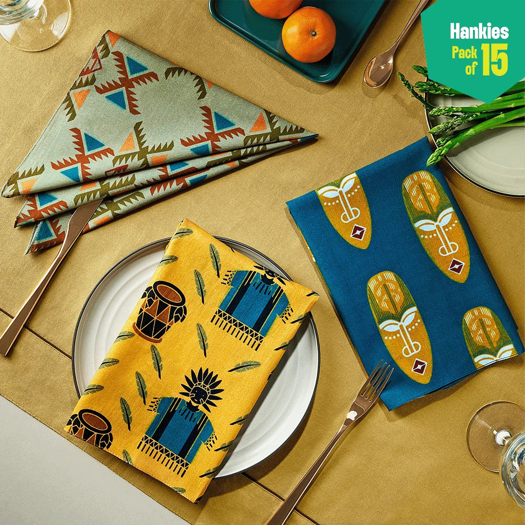 Summer Slay! Unisex Hankies, 100% Organic Cotton, Pack of 15